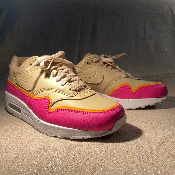 Air Max 1 SE Desert Ore/Laser Fuchsia/Orange Peel - Picture 5 of 9